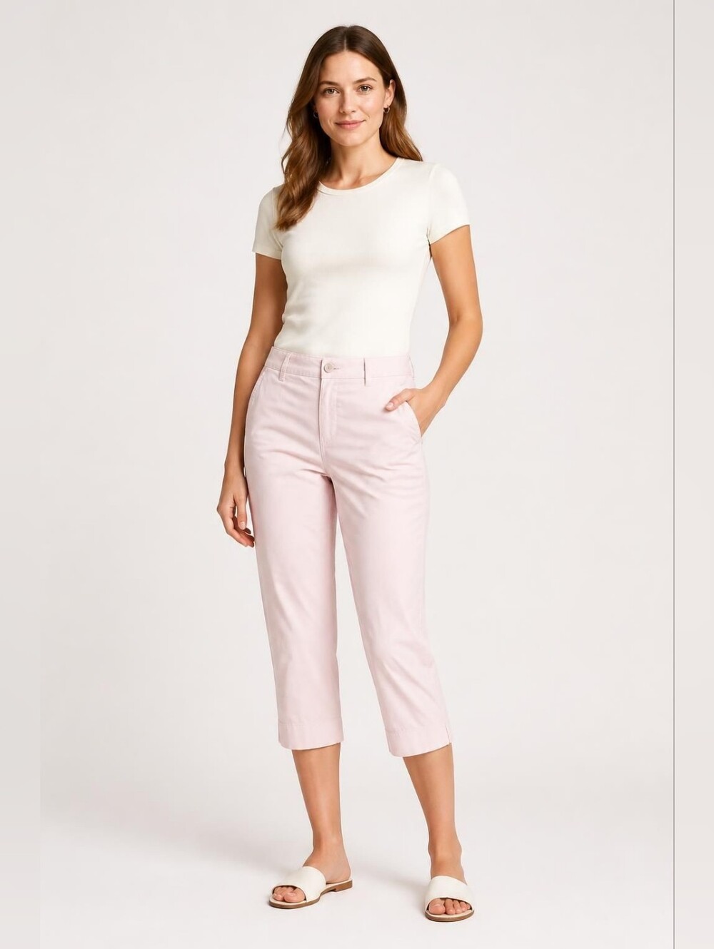 GAP Favorite Chinos 8 Light Pink Cropped Pants
